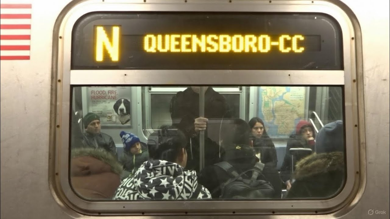 NTT R160 (N) Train Announcements to Queensboro-CC 