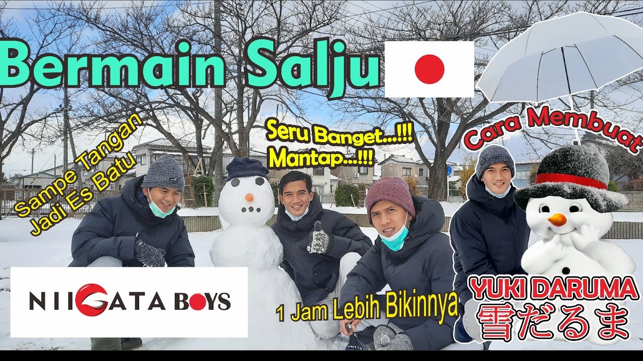Mainan Salju Membuat Yuki Daruma Snowman || 雪だるま作ろう