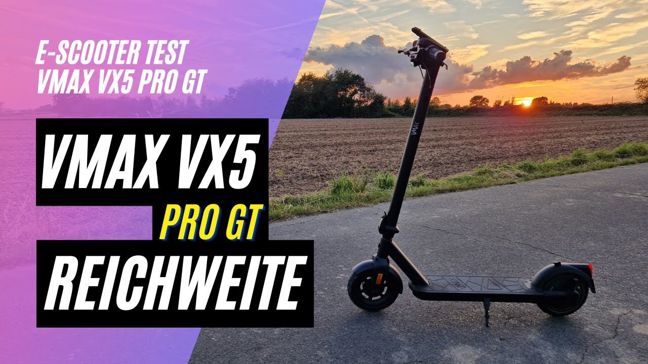 🛴 VMAX VX5 PRO GT 🏆 Reichweitentest (36V; 10,4AH; 400W)