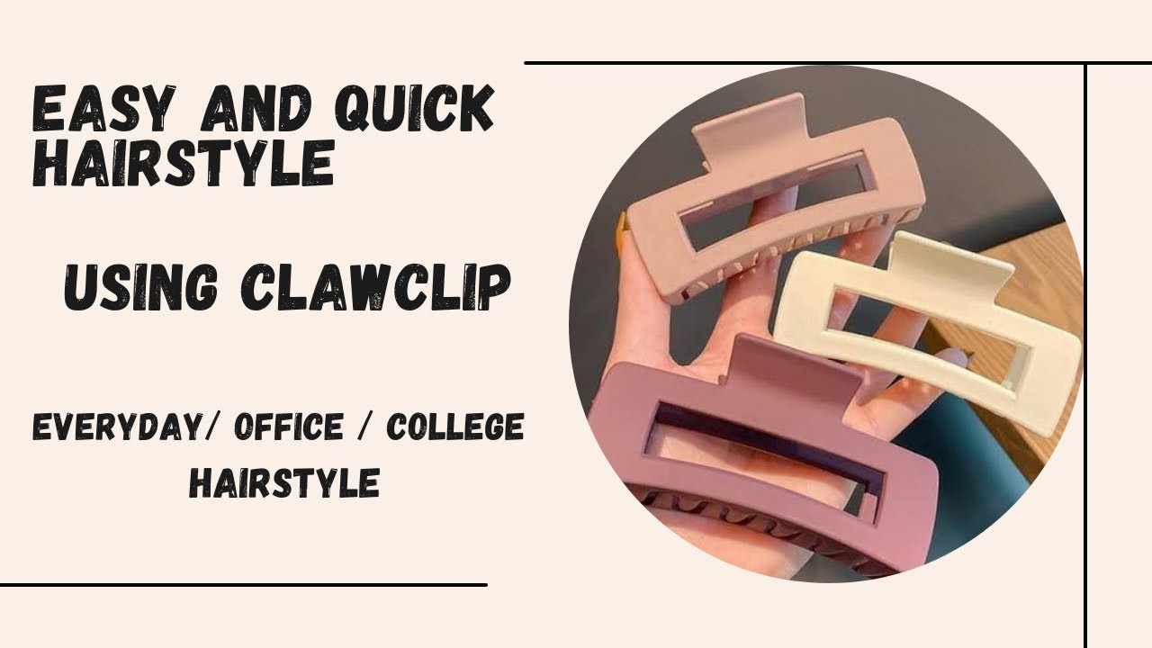5 Claw Clip Hair Tutorial ❤️ Easy Updo for Long Hair - Medium Hair #clawcliphairstyles #hairstyle