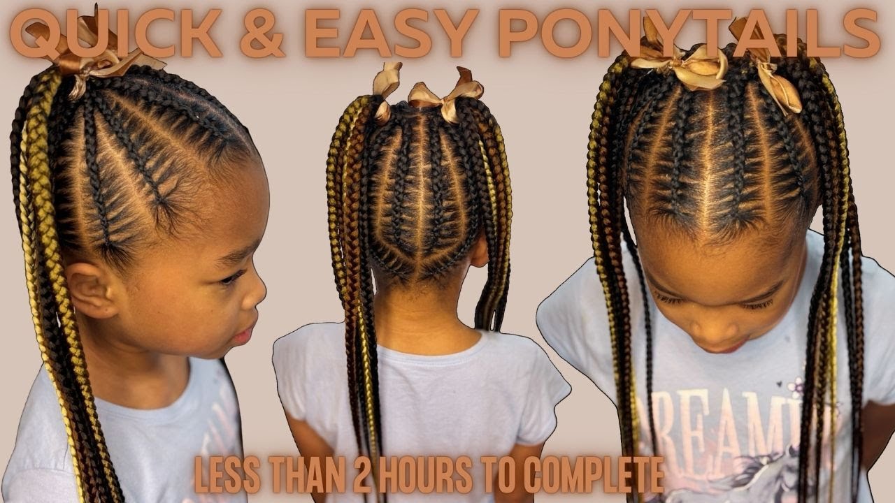2 Quick & Easy Ponytails |Protective Kids Style