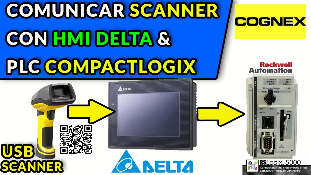 🔵✅CONECTAR SCANNER USB A HMI DELTA & COMPACTLOGIX
