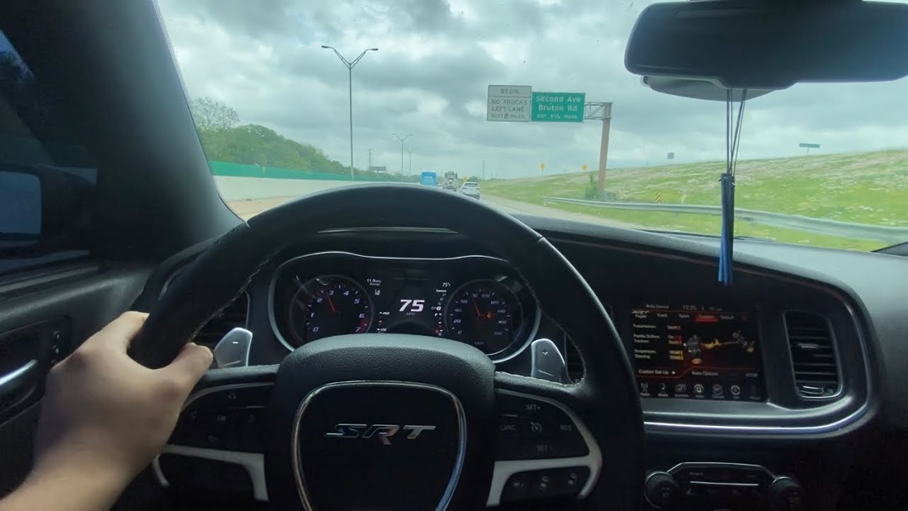 Srt 392 pov cruise in the hood and rolling burn out