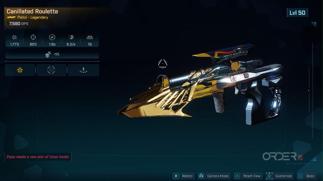 Borderlands 4 - Roulette (Legendary Order Pistol)