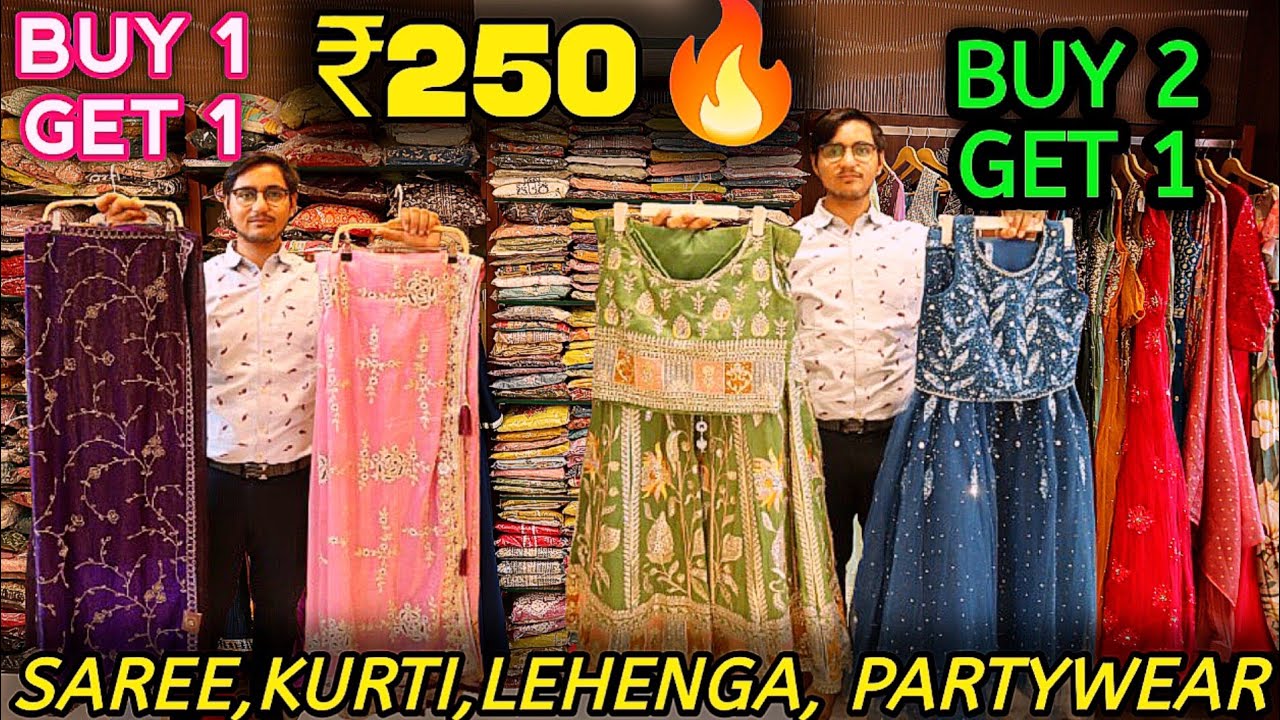 ₹250🔥Buy 1 Get 1 Free INDOWESTERN DRESS / Sarees, Kurtis, gowns, Frocks / Roop Mandir Ethnic wear