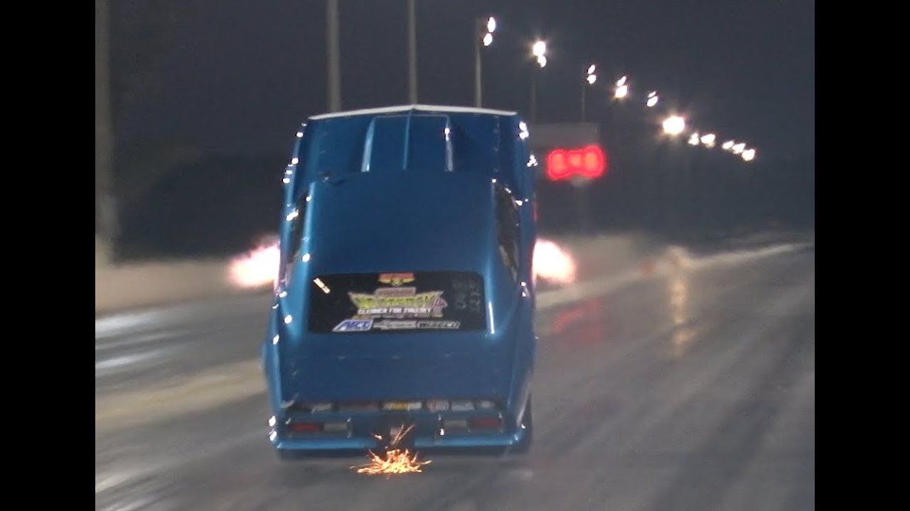 Nitrous Wheelie Backfire.......WOW