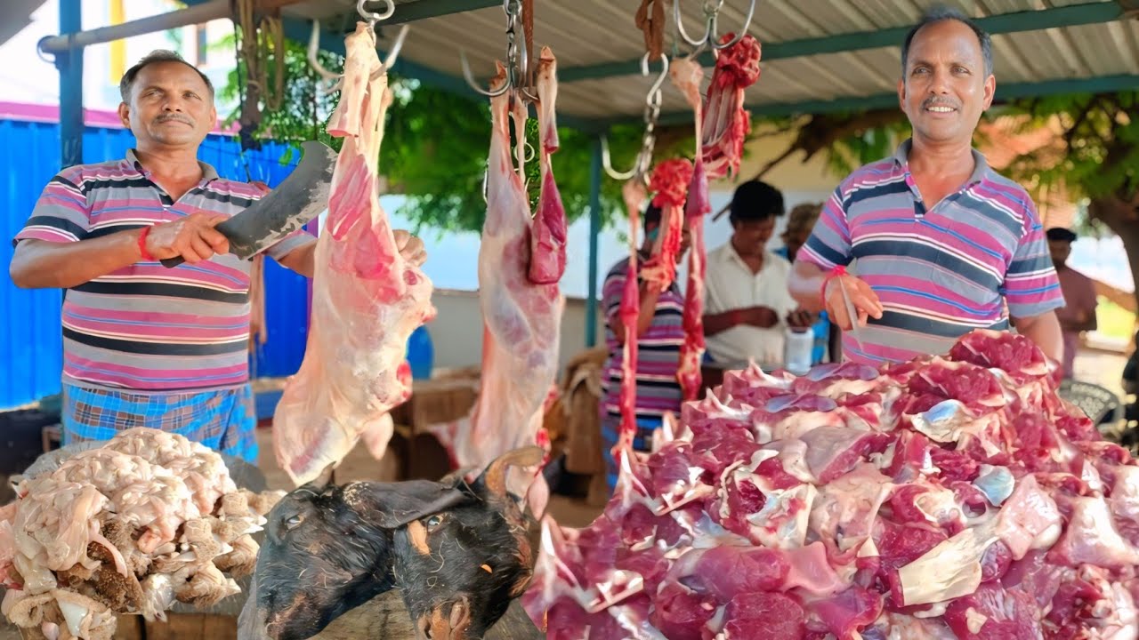 இரண்டு நாள் 20 ஆடுகள் மட்டன் கறிக்கடை 35 ஆண்டுகள் அனுபவம்|Mutton Stall Business ideas | Siva Arun Tv