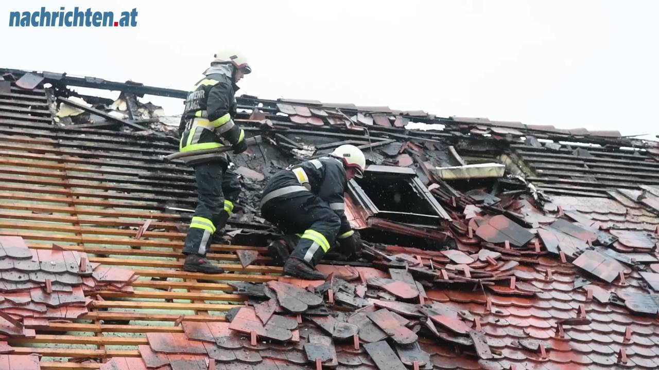 Großbrand neben Stift Schlägl