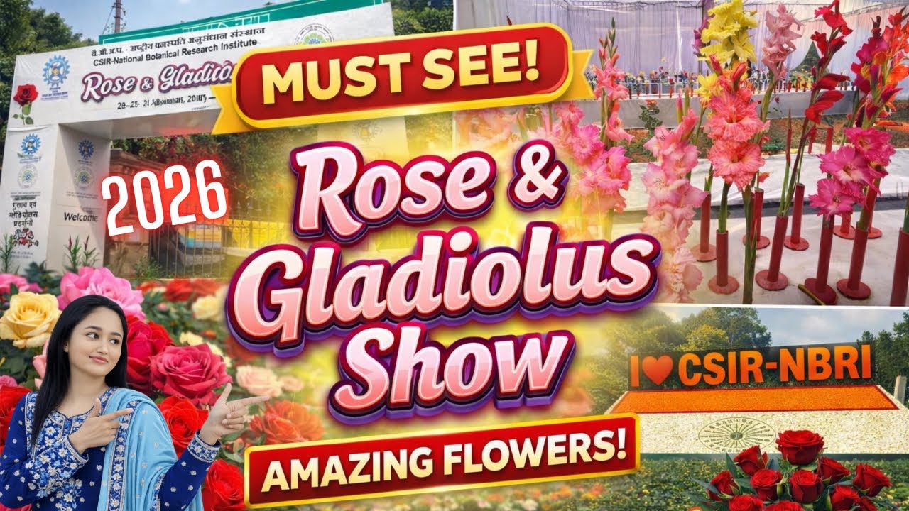 CSIR-NBRI Annual Rose & Gladiolus Flower Show 2026 | Complete Tour Lucknow