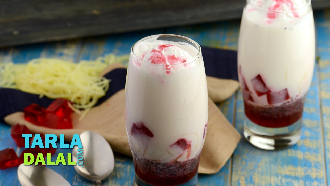 Falooda ( Mumbai Roadside Recipe ) by Tarla Dalal