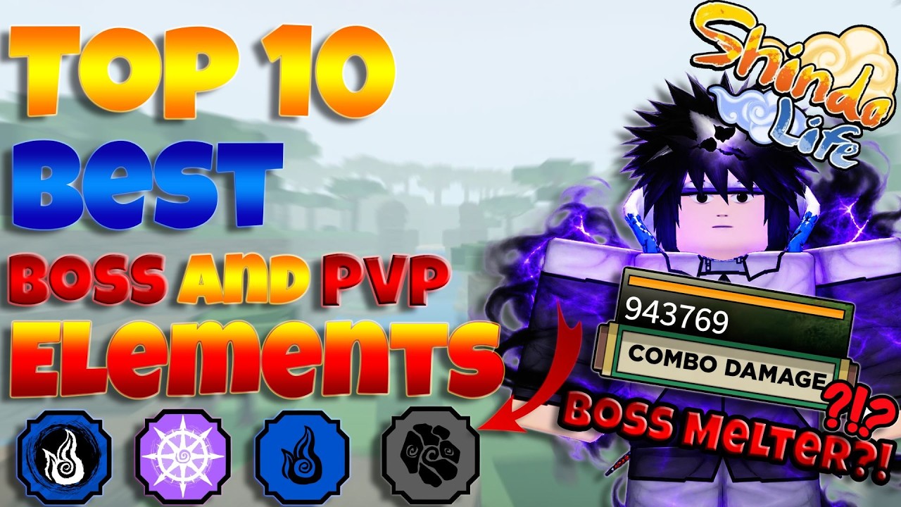 ТОП-10 ЛУЧШИХ ЭЛЕМЕНТОВ ДЛЯ БОССОВ И PVP В SHINDO LIFE!