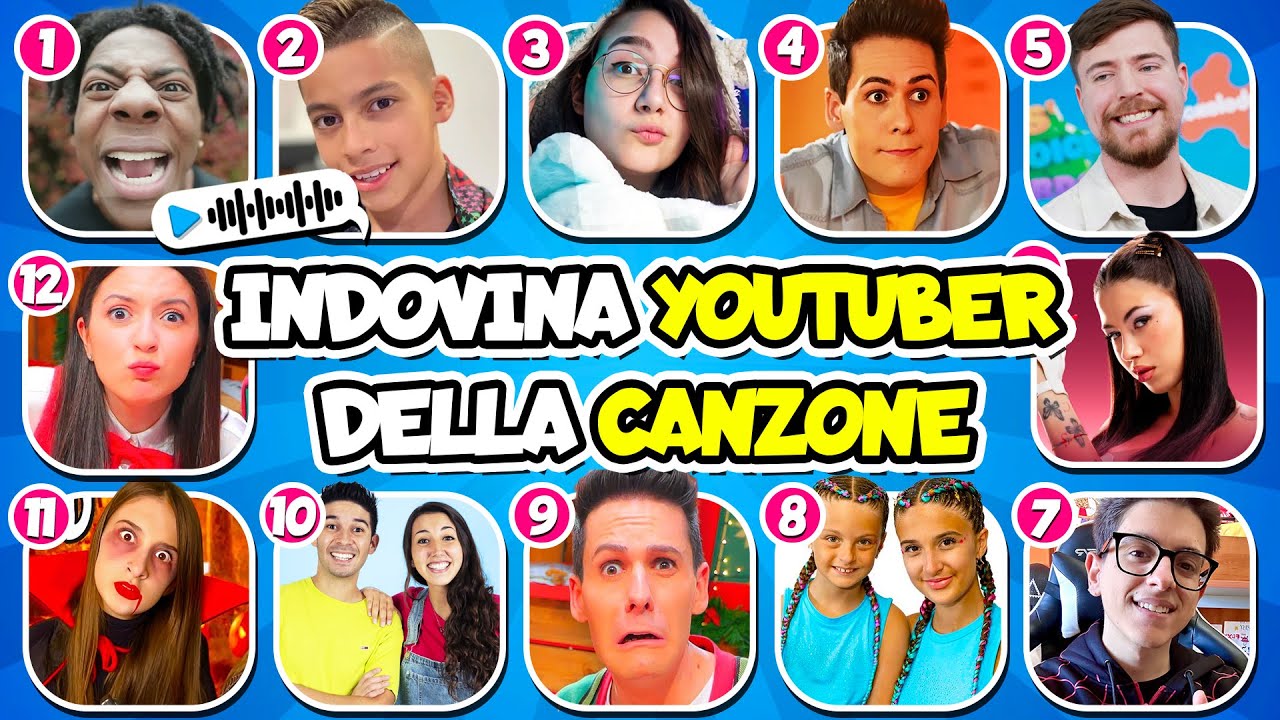 Indovina il Youtuber il Canzone 🎤🎵 Me contro te, Aurora e Ludovica, Roby Polar