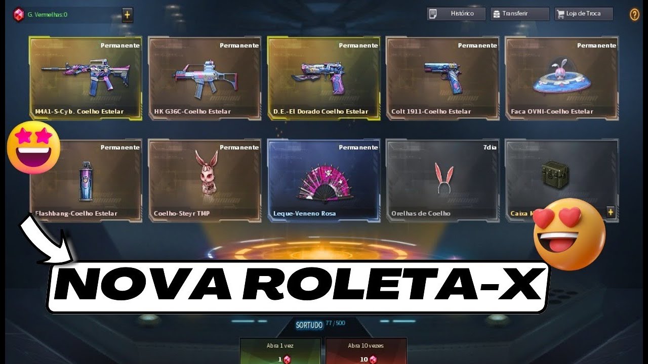 ACABOU DE CHEGA A ROLETA-X com NOVO KIT COELHO ESTELAR😱|CrossFire