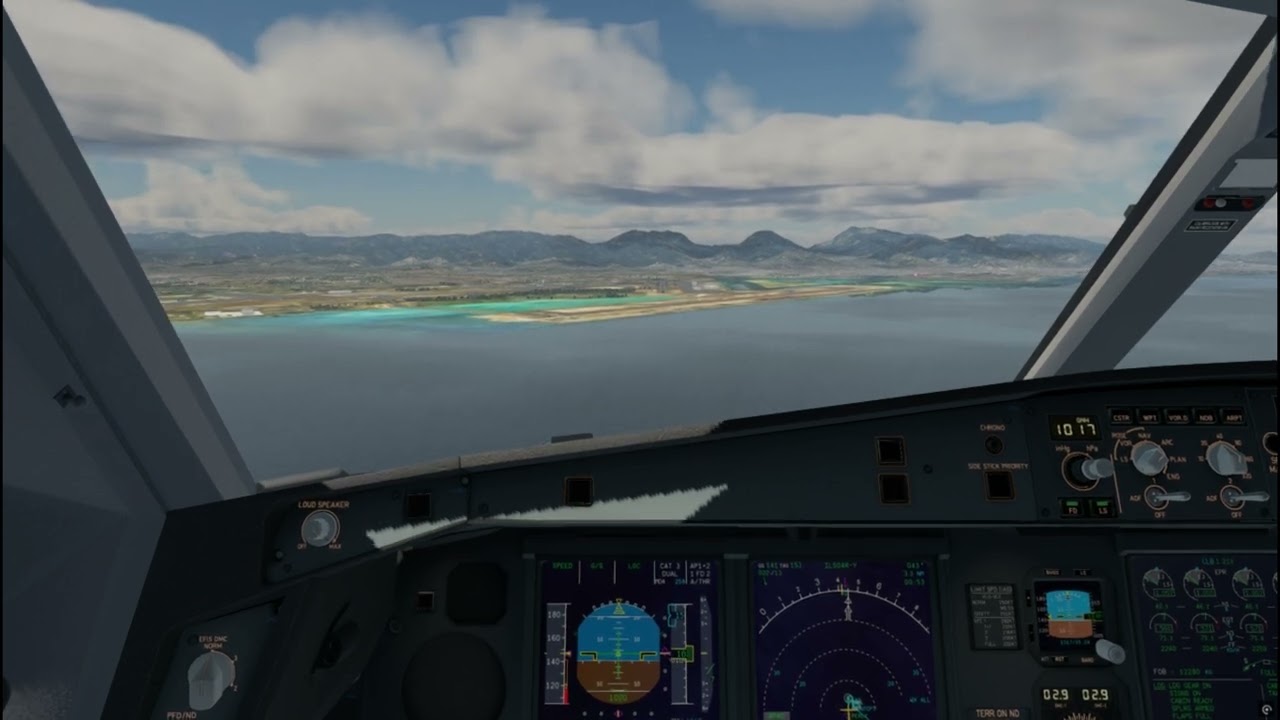 Toliss A346 landing PHNL 04R