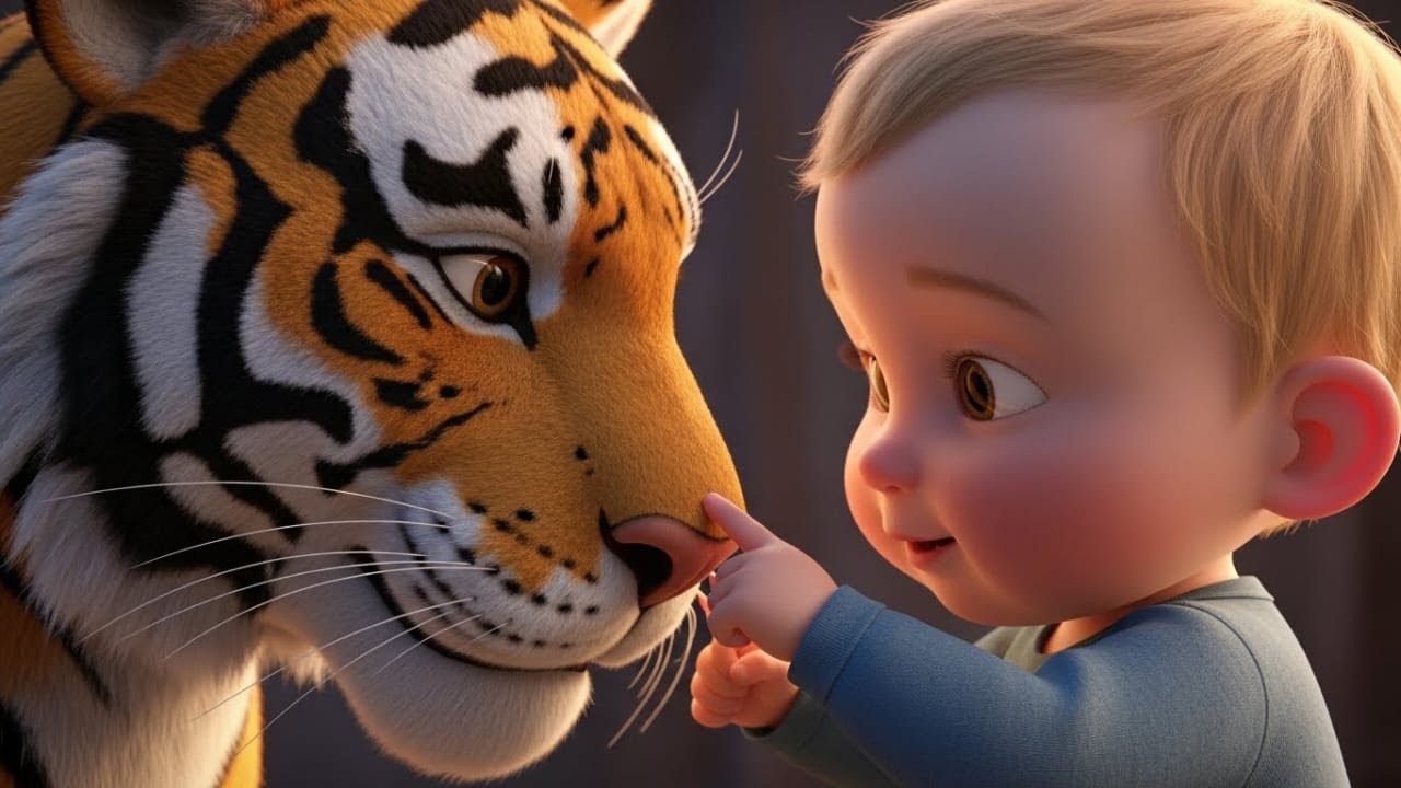 Baby Meets the Velvet Tiger 🐅👶🥰