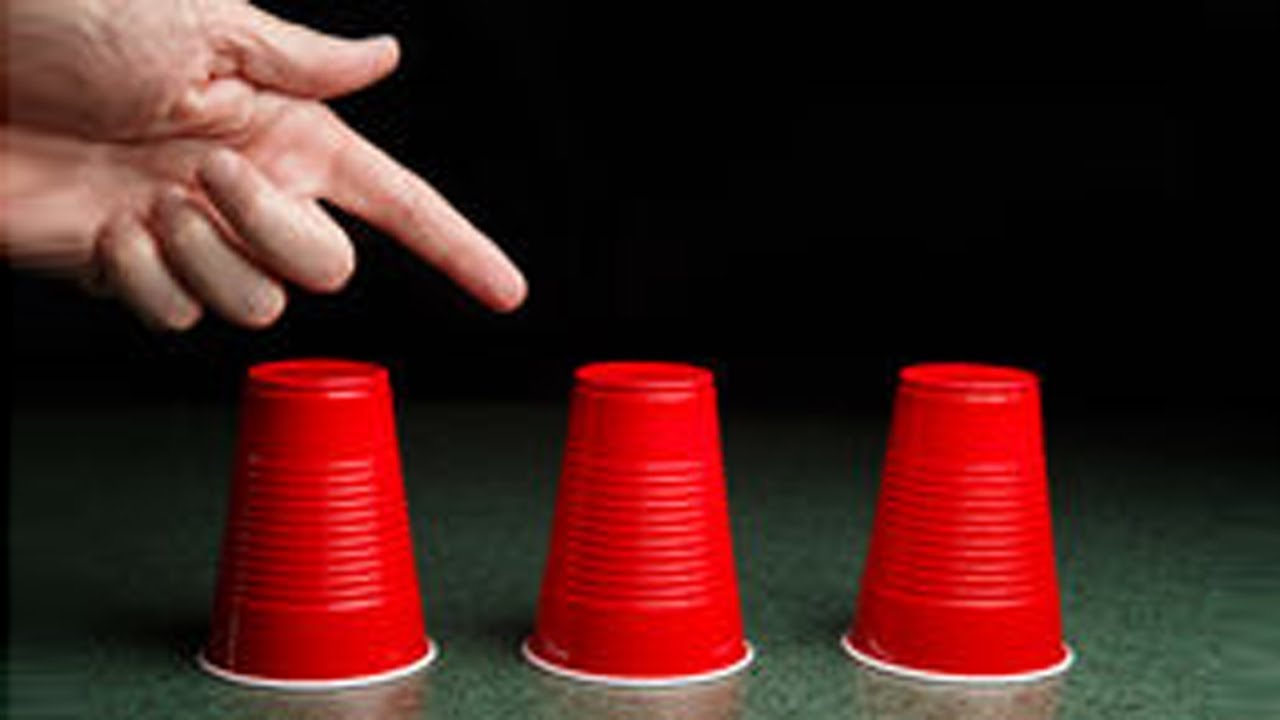 AWESOME MAGIC TRICK WITH THREE CUPS