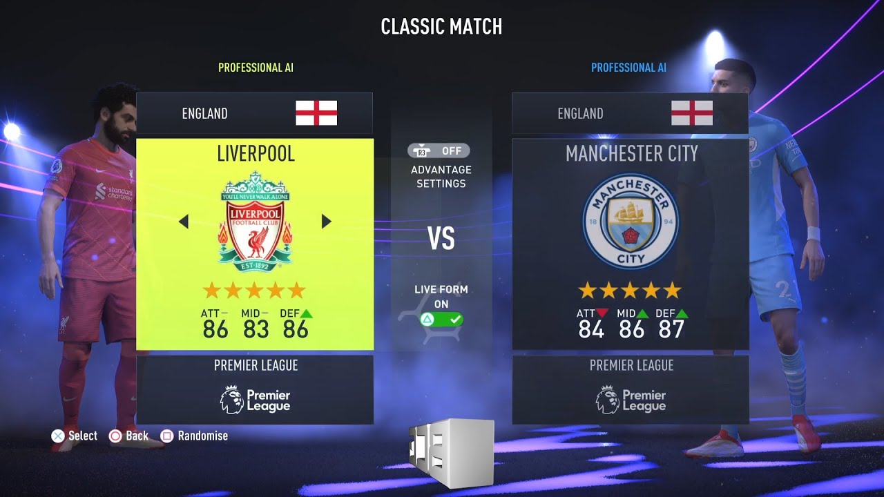 Fifa 22 English Premier League Ratings & Kits