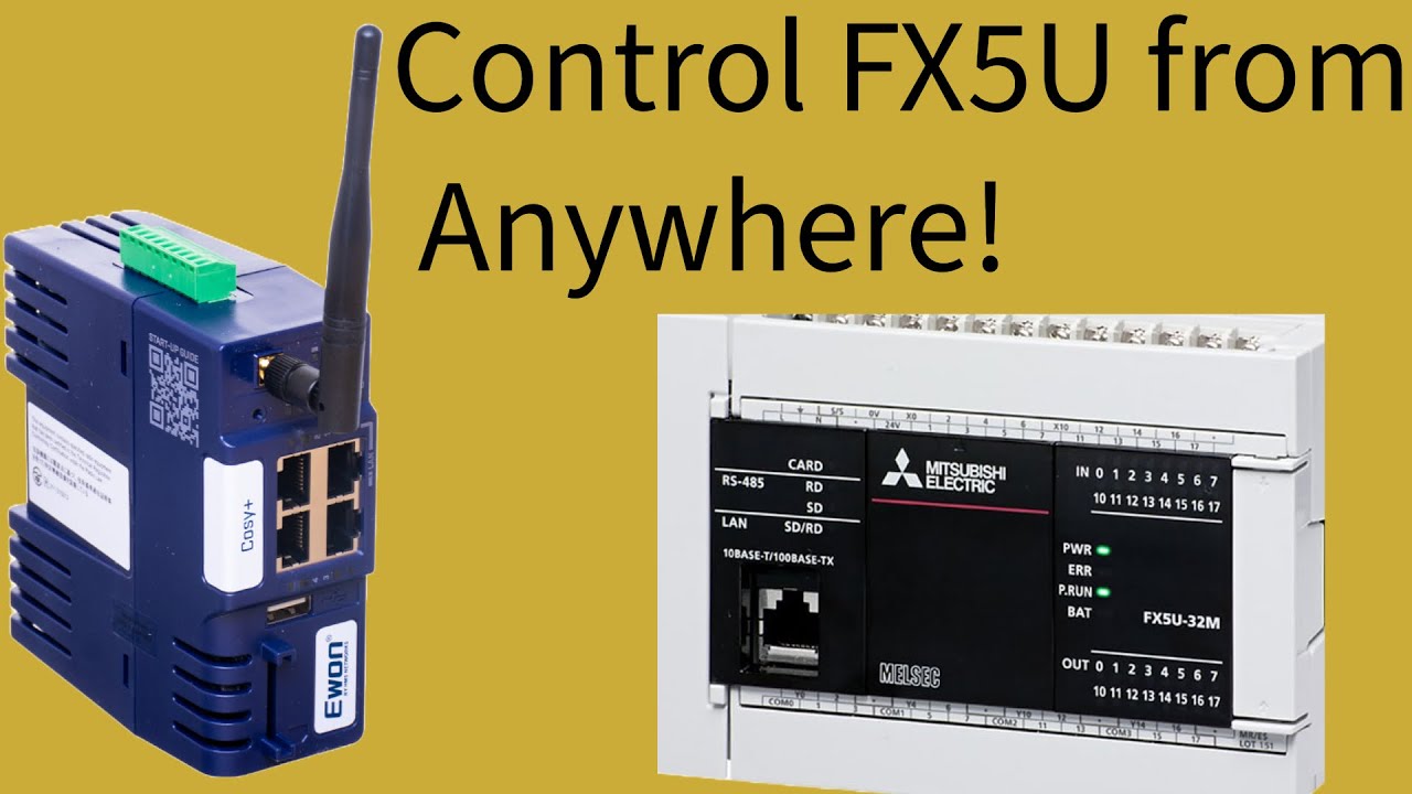 FX5U PLC Remote Monitoring with Ewon Cosy+ | Industrial IoT Setup.