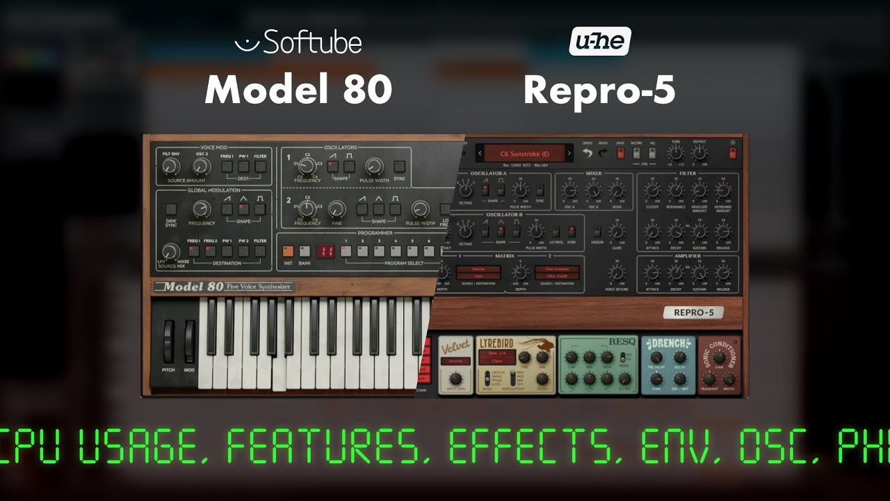 Softube Model 80 / u-he Repro-5 Comparison