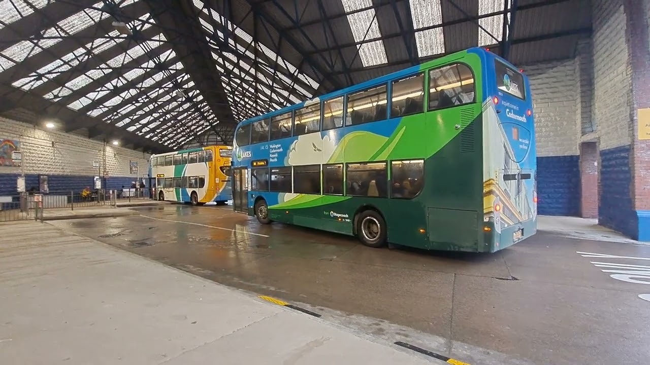 WORKINGTON BUS STATION 26 2 26  A WET WINDY AND HORRIBLE DAY BUT I WAS UNDERCOVER SO ALL GOOD