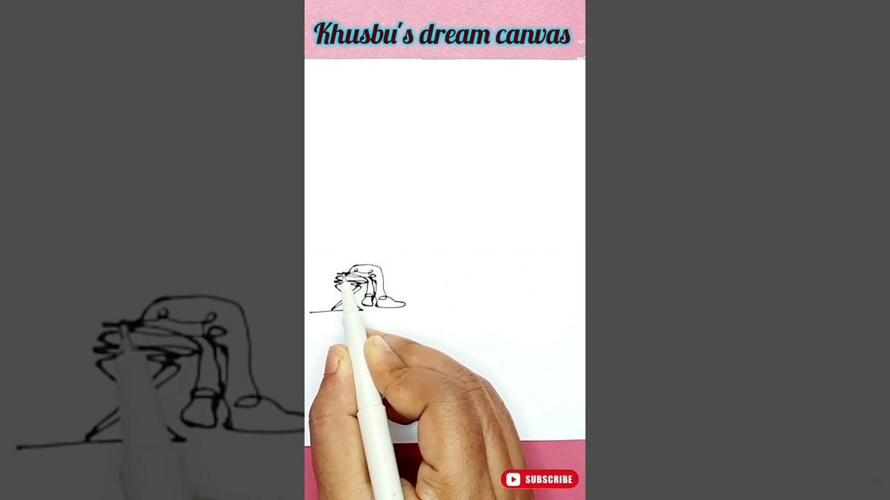 Continuous line drawing fishing #creativeart #shorts #satisfying