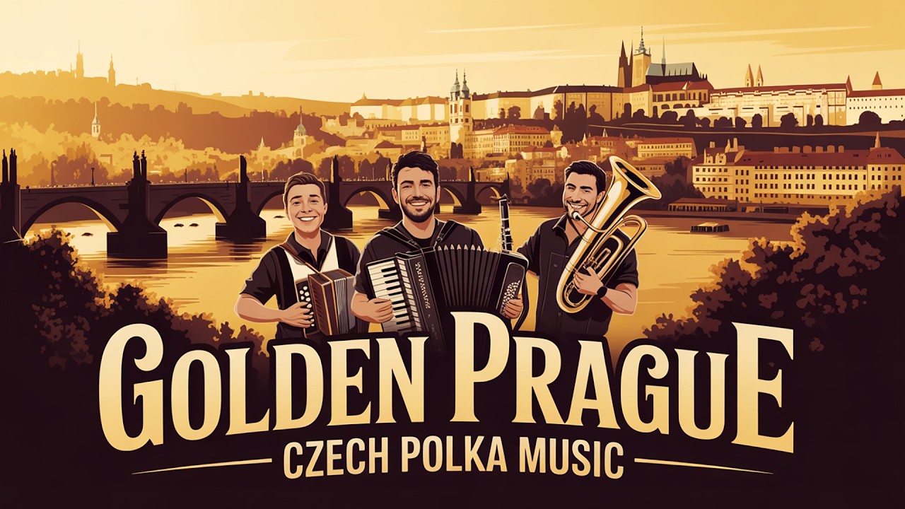 Traditional polka. Instrumental music. Golden Prague. Czech music. Accordion music. Polka music.