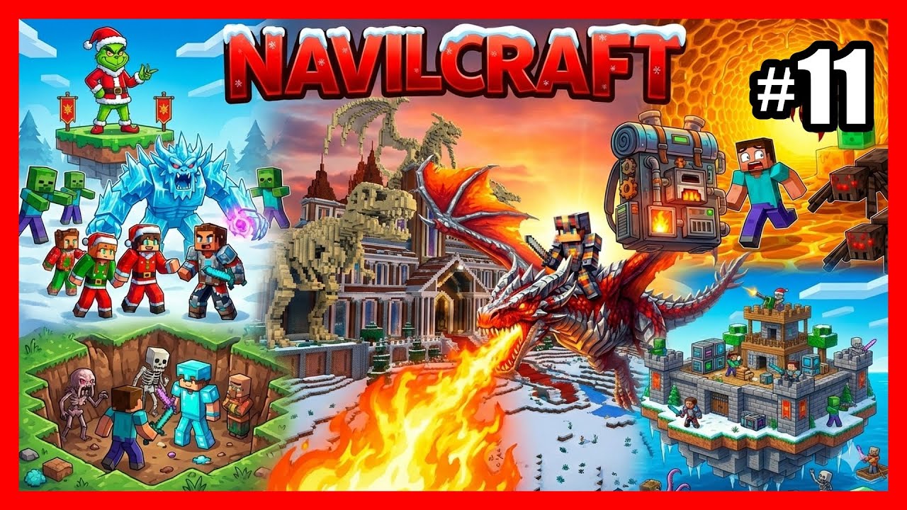 Día de EXPLORACION Obtencion y desaparición de un DRAGON | Navilcraft #11 | Gameplay Español