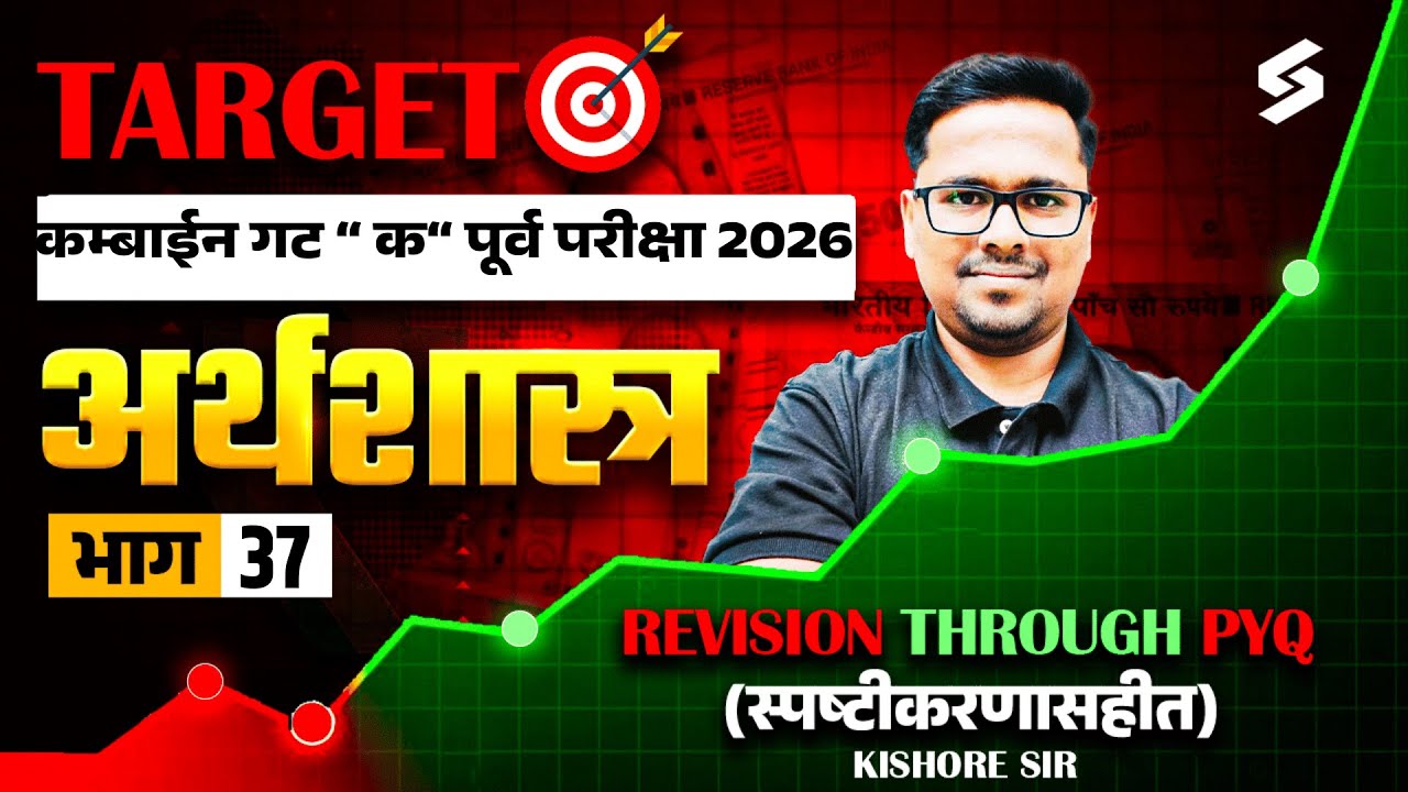 MPSC Combine Economics PYQs | MPSC Group C Economics Imp PYQ Series | MPSC Combine By Kishor Sir
