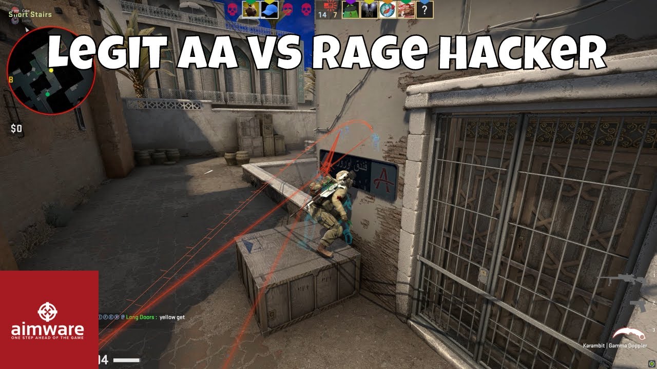 Legit AA VS Rage Hacker - Aimware Beta