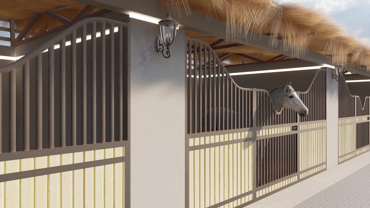 تصميم بواديك ( اسطبل ) خيل مع استراحة