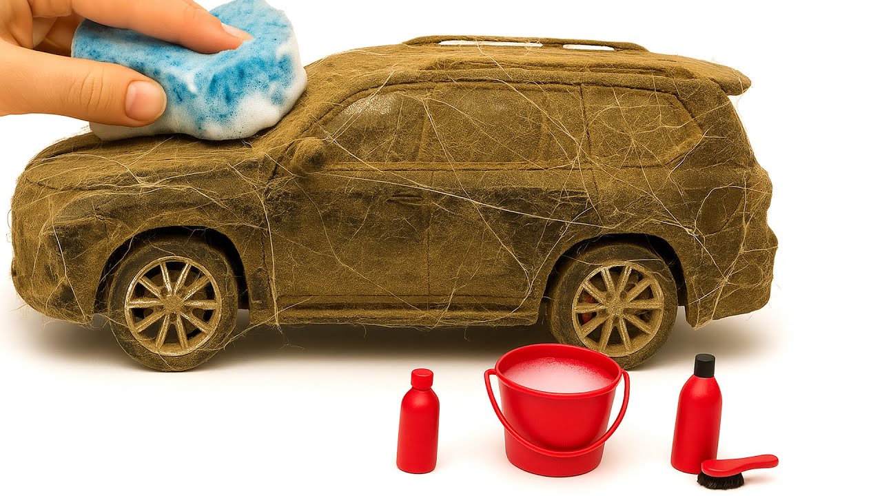 Super Realistic Cleaning of a 1:20 Lexus LX 570  After an Extreme Sand Digging Adventure 🥵