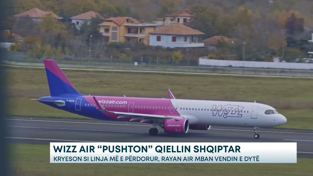 Wizz Air “pushton” qiellin shqiptar-Kryeson si linja më e përdorur, Rayan Air mban vendin e dytë