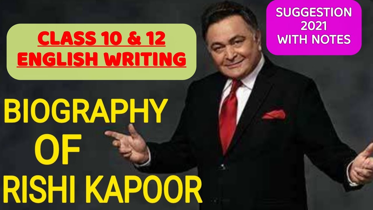 Madhyamik & hs English writing suggestion 2021//Biography of Rishi Kapoor//class 10 & class 12 notes