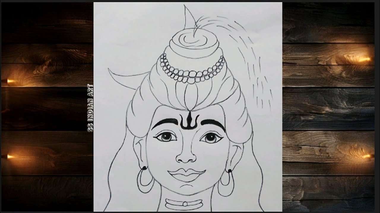 😱 Mahadev drawing(So easy!) | How to draw lord Shiva | Bholenath drawing easy step by step | Chitra