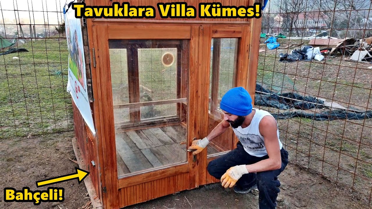 Tavuklara Bahçeli Villa Yaptım!-Yazlık Ev Gibi!#Tekirdağ#civciv#kümes#tavuk#horoz