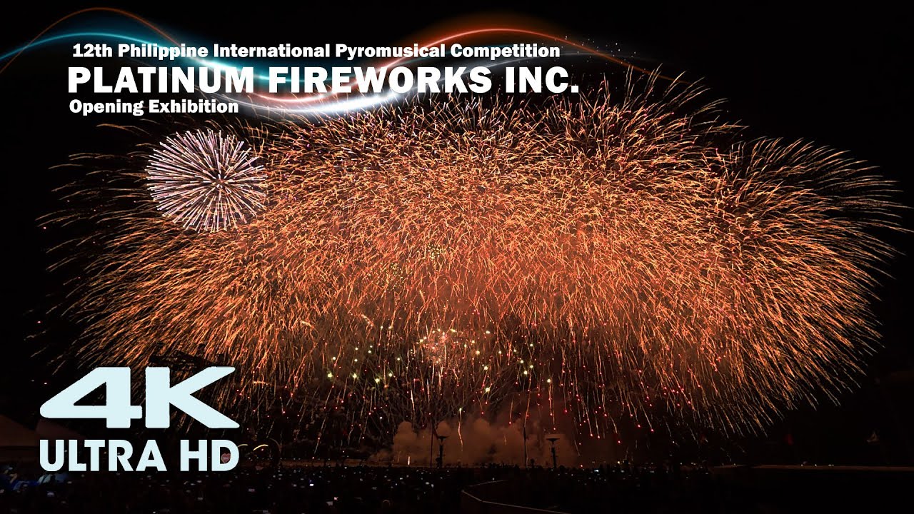 Philippines’ PLATINUM FIREWORKS INC Opening Exhibition- 12th Philippine Int. Pyromusical Competition
