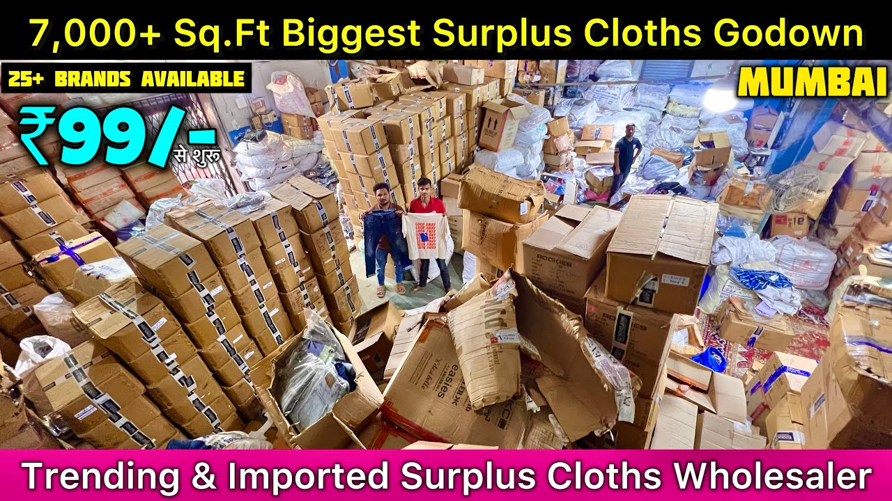 MN Trading / 6,000+ Sq.Ft 😳 Biggest Surplus Cloths Godown In Mumbai / Export Surplus Cloth MarKet