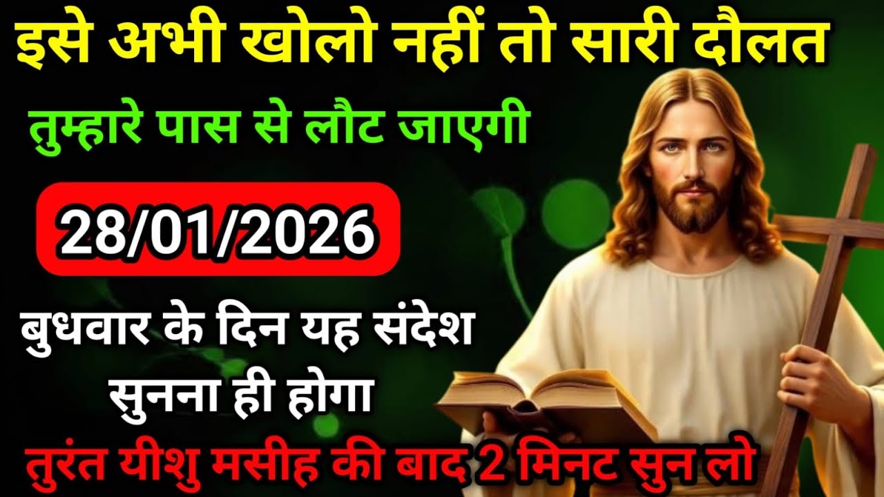 🔵✝️28 जनवरी बुधवार 2026 का यीशु मसीह का सन्देश जरूर सुने|Jesus Message|Universe Message|