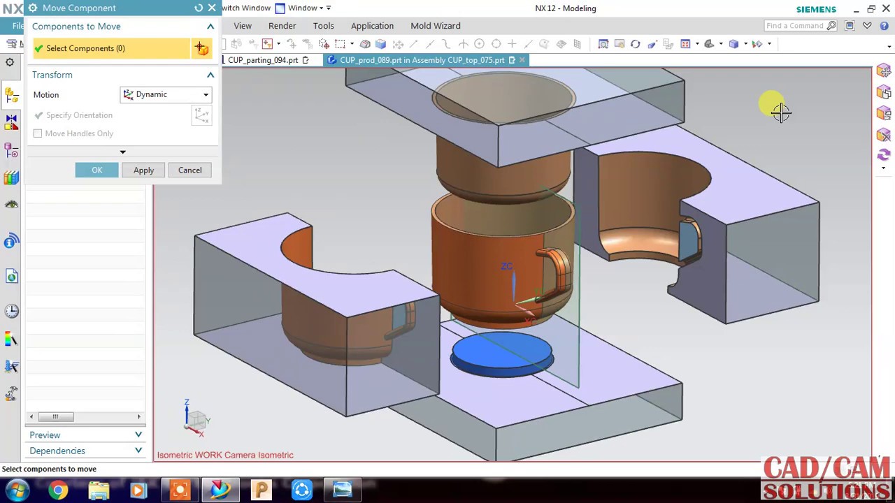 #NX MOLD WIZARD #Plastic Cup mold design