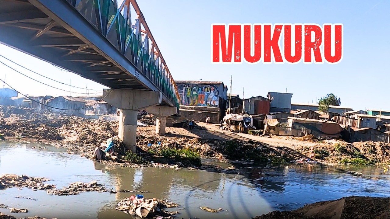 Walking Along Ngong River Through Mukuru, Sinai & Tassia Slums Daily Life, Pollution Roadside Hustle