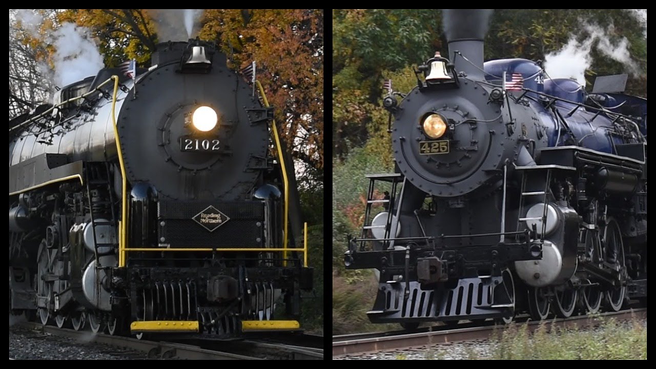 Reading & Northern 2102 & 425: Fall Foliage Trains on the Road of Anthracite