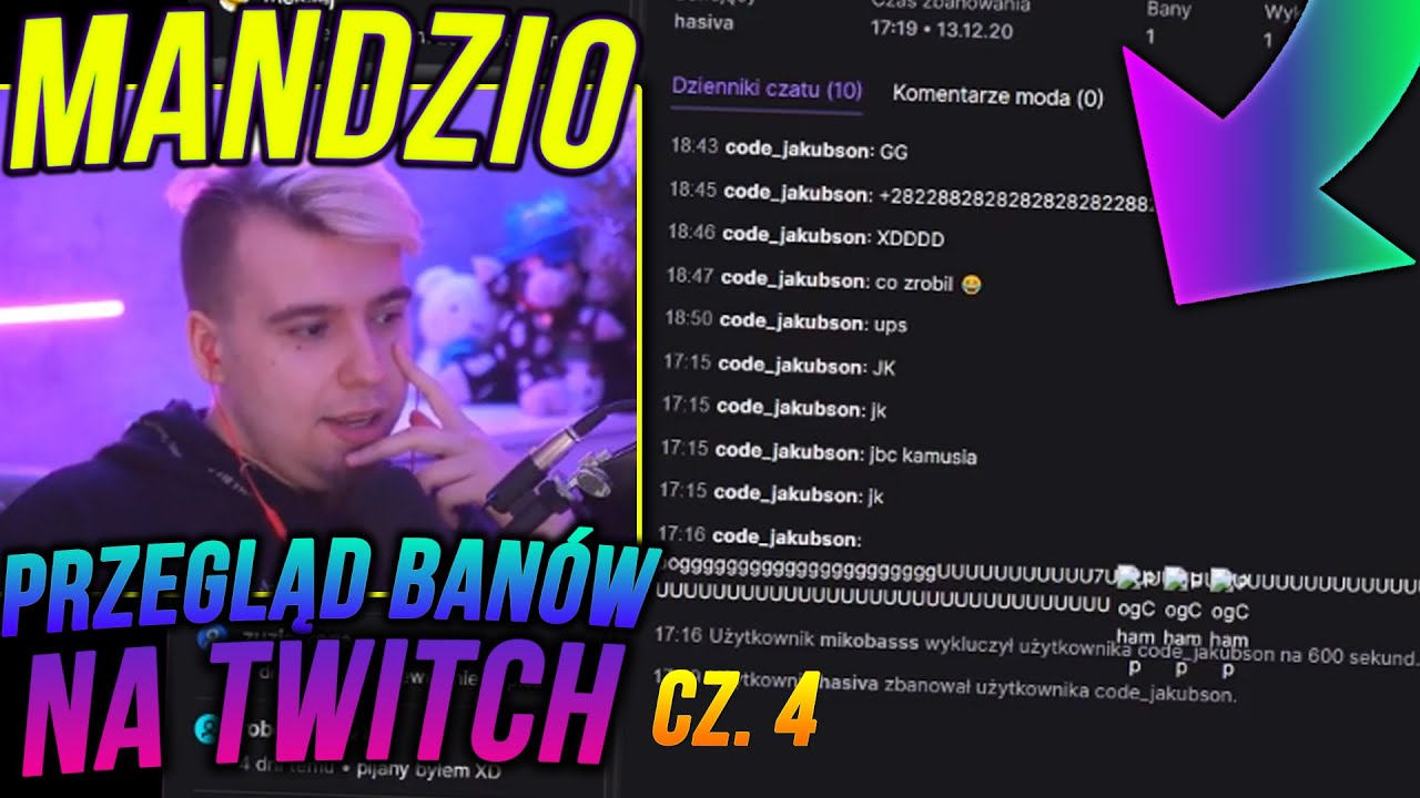 MANDZIO PRZEGLĄD BAN&Oacute;W NA TWITCH CZ. 4 | MANDZIO SHOTY Z LIVE
