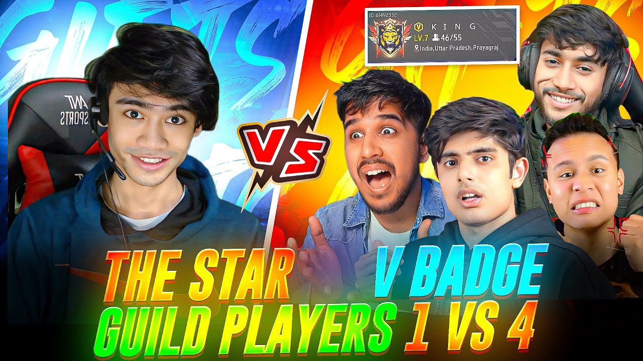 THE STAR VS V BADGE  GUILD PLAYER'S || WHO WINS ?