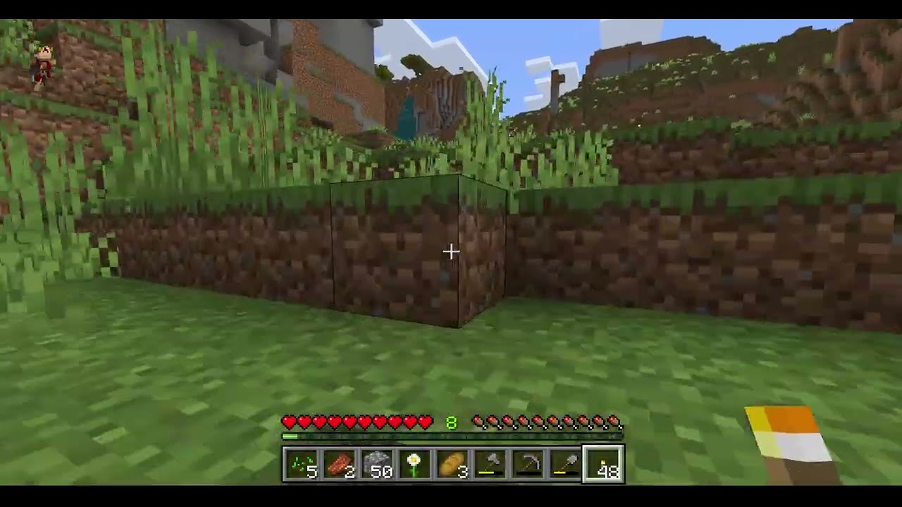 Minecraft savana obyčejný dokončování  domu a stavba pole 2