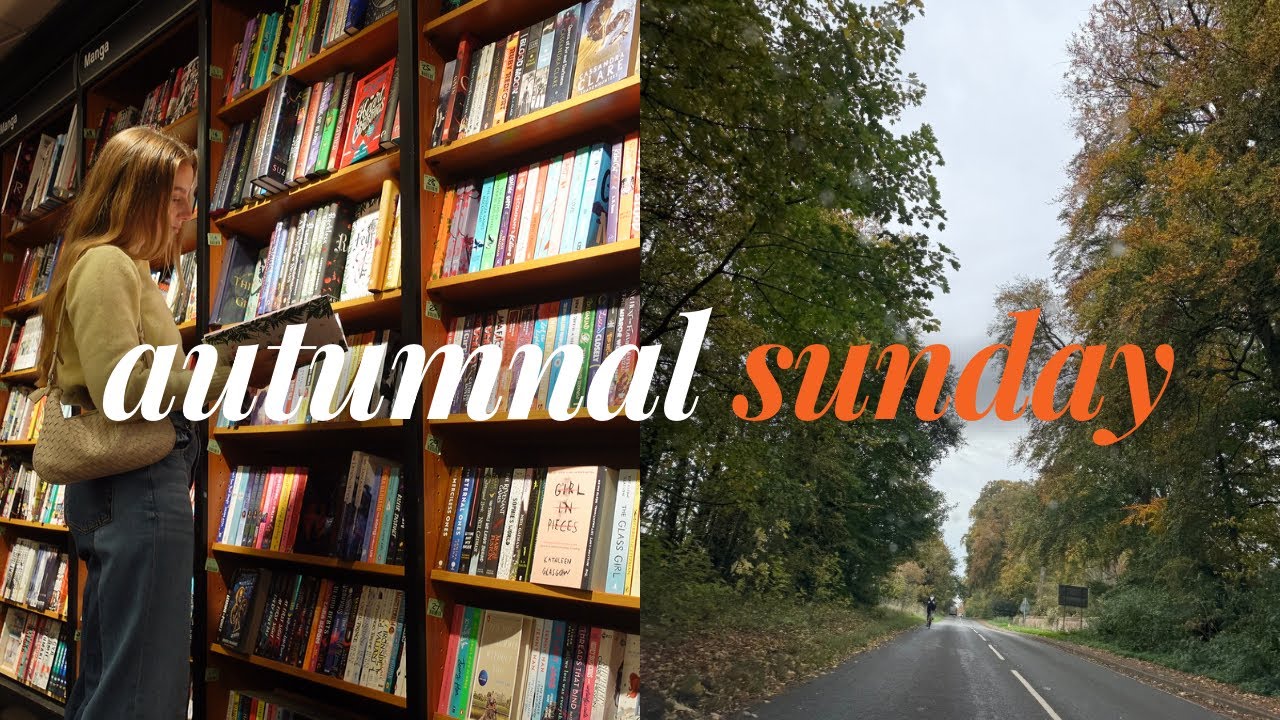 A COSY AUTUMN SUNDAY 🌧️🐻✨ book shopping, hot chocolate & slow living vlog