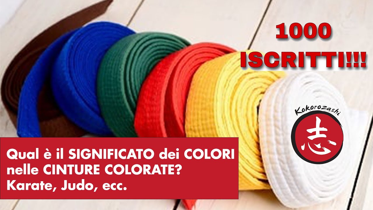 SIGNIFICATO delle CINTURE COLORATE karate, judo - Speciale 1000 Iscritti