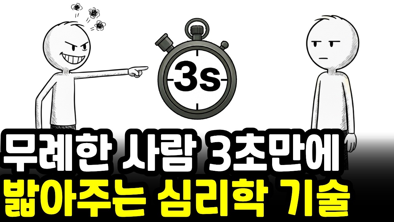품격 있게 밟아주세요. 3초면 끝납니다. 실전편 | 일상심리학