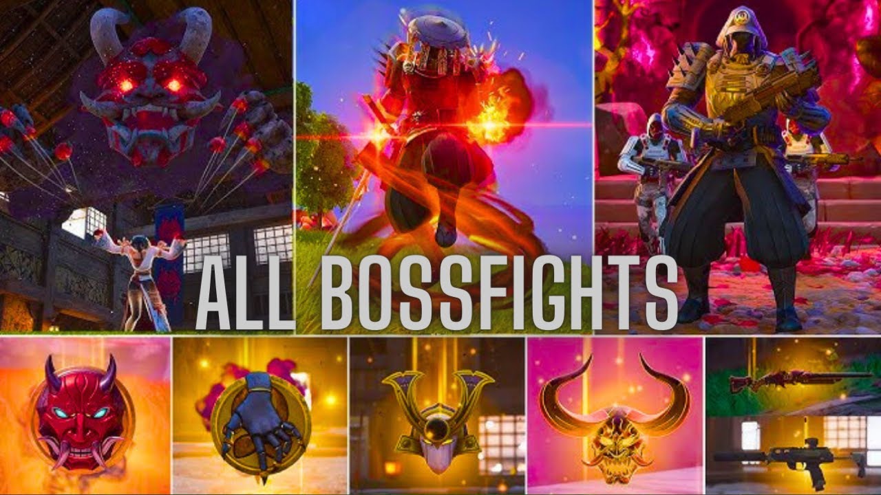 Fortnite C6S1 - All Bossfights - Dämonen-Krieger - Shogun X -  Die Nachtrose - Boss Guide