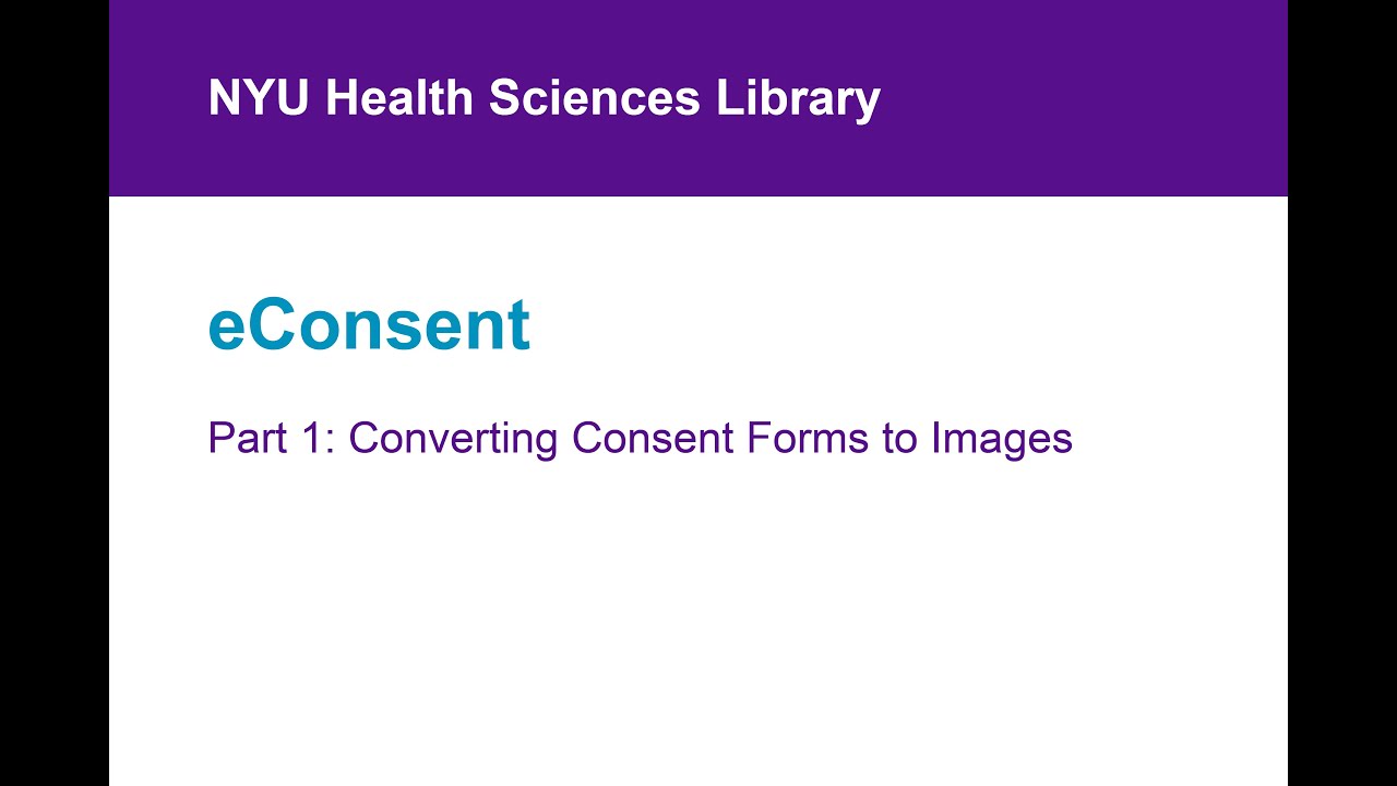 eConsent Part 1: Converting Consent Forms to Images