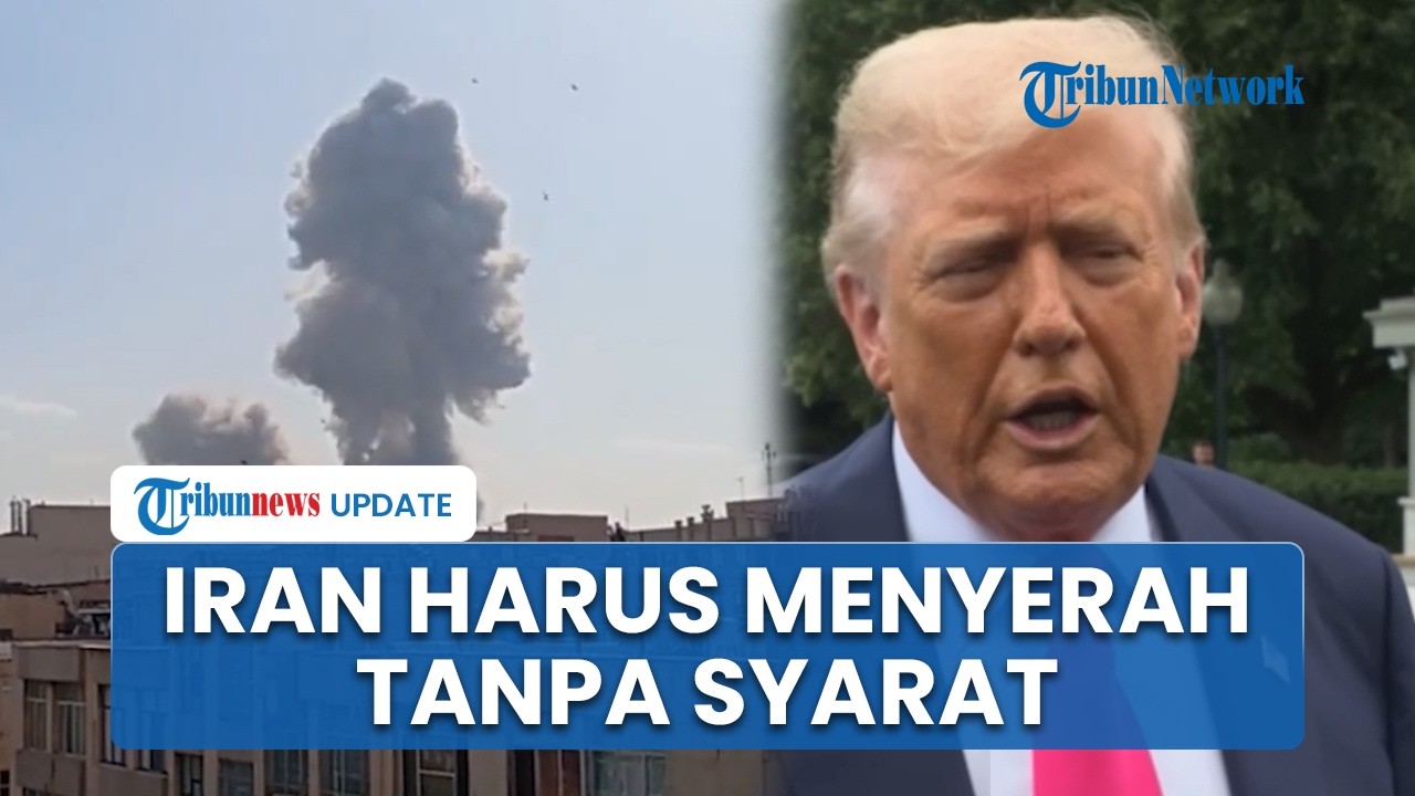 Trump Tegaskan Iran Harus Menyerah Total Sebelum Negosiasi, Usai IDF Bom Bunker Khamenei di Teheran